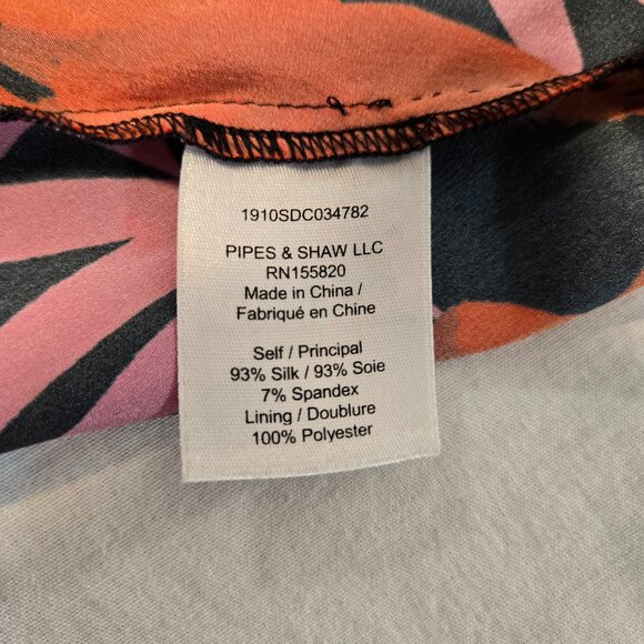 VERONICA BEARD Old Money Y2K Pevero Red Floral Stretch Silk Babydoll Top Size 2. - Picture 13 of 17